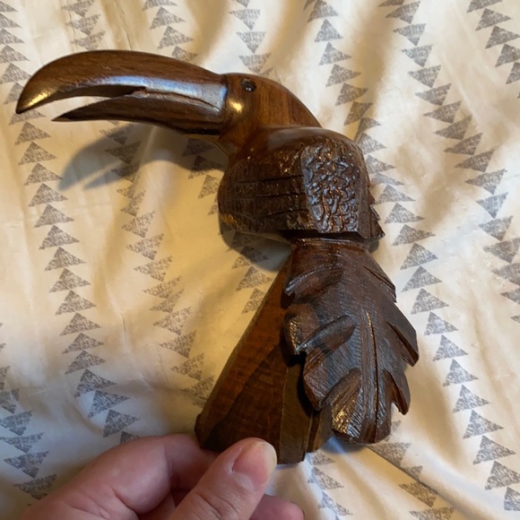 Other - Wooden Toucan Bird Sculpture Decor Piece
